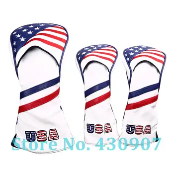 3pcs Synthetic Leather with USA and Stars & Strips Embroidery Golf Wood Head Cover for Driver Fairway Wood Club
3pcs Synthetic Leather with USA and Stars & Strips Embroidery Golf Wood Head Cover for Driver Fairway Wood Club