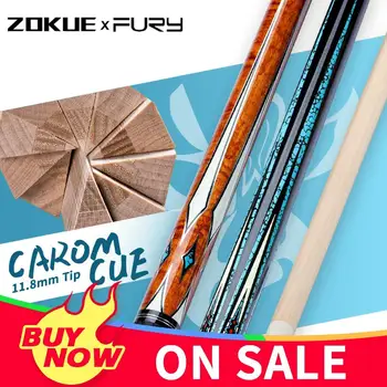 FURY ZOKUE TEC 3 Cushion Cue 10 in 1 Technology Shaft Leather Handle Butt Carom Billiard Cue Quick Joint 11.8mm Stick Kit
FURY ZOKUE TEC 3 Cushion Cue 10 in 1 Technology Shaft Leather Handle Butt Carom Billiard Cue Quick Joint 11.8mm Stick Kit