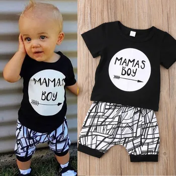 Autumn boys and girls suits Black Letter Print Tshirt summer new casual short-sleeved shorts two-piece suit Baby Boys Clothing
Autumn boys and girls suits Black Letter Print Tshirt summer new casual short-sleeved shorts two-piece suit Baby Boys Clothing