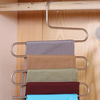 1-Multi-Purpose Pants Hangers 5 Layers Stainless Steel Clothes Hangers Storage Pant Rack Closet Space Saver for Towels Scarf Tie
1-Multi-Purpose Pants Hangers 5 Layers Stainless Steel Clothes Hangers Storage Pant Rack Closet Space Saver for Towels Scarf Tie