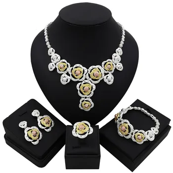 TSROUND Brizilian Dubai Jewelry Sets for Women African Round Flower Pendant Necklace Statement Zircon Ensemble Bijoux
TSROUND Brizilian Dubai Jewelry Sets for Women African Round Flower Pendant Necklace Statement Zircon Ensemble Bijoux