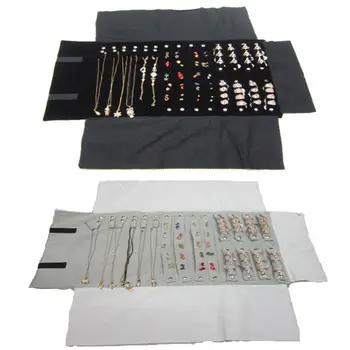 Multi-function Earrings Necklace Ring Storage Roll Bag Jewelry Travel Portable Retain Roll Bags Exhibition Package 
Multi-function Earrings Necklace Ring Storage Roll Bag Jewelry Travel Portable Retain Roll Bags Exhibition Package
