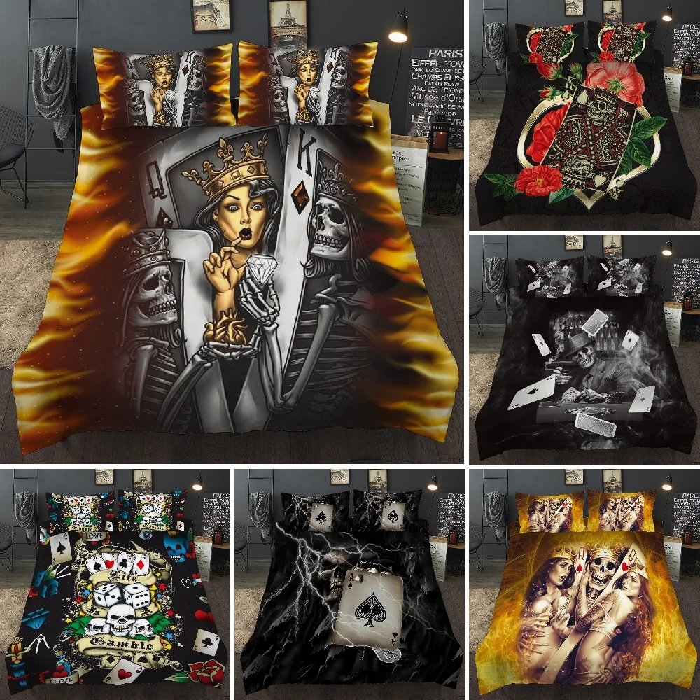 New Poker Series Pattern Bedding Set 2/3Pcs Comforter Cover with Pillowcase US/AU/UK 11 Size(no Filling)
New Poker Series Pattern Bedding Set 2/3Pcs Comforter Cover with Pillowcase US/AU/UK 11 Size(no Filling)