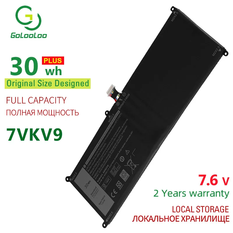 Аккумулятор Golooloo 7VKV9 9TV5X для ноутбука DELL Latitude XPS 12 7000 7275 9250 7 6 в 30 Вт/ч | Компьютеры и