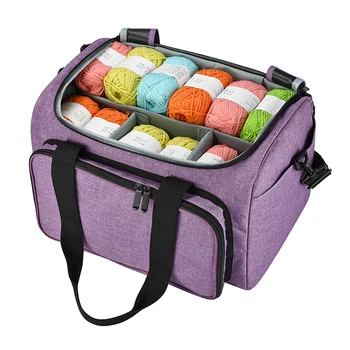 Knitting Bag Yarn Tote Organizer with Inner Divider for Wool Crochet Hooks Knitting Needles Sewing Set DIY Storage Bag
Knitting Bag Yarn Tote Organizer with Inner Divider for Wool Crochet Hooks Knitting Needles Sewing Set DIY Storage Bag