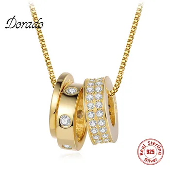 Dorado Fashion 925 Sterling Silver Three Circle Pendant Necklace Women Girl Roman Numerals Zircon Party Birthday Gift Collier 
Dorado Fashion 925 Sterling Silver Three Circle Pendant Necklace Women Girl Roman Numerals Zircon Party Birthday Gift Collier