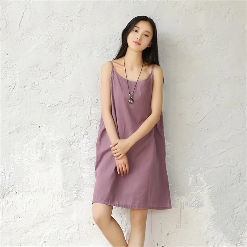 Women Casual Strap Slip Cotton Sleeveless Bottoming Spaghetti Strap Dress Black White Loose Basic Mini Summer Dresses
Women Casual Strap Slip Cotton Sleeveless Bottoming Spaghetti Strap Dress Black White Loose Basic Mini Summer Dresses