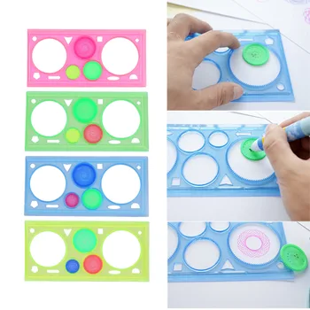 Multifunctional Spirograph Geometric Ruler Children Students Learning Drafting Drawing Stationery Tool Office Supplies
Multifunctional Spirograph Geometric Ruler Children Students Learning Drafting Drawing Stationery Tool Office Supplies