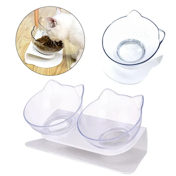 Cat Double Bowl Cat Bowl Dog Bowl Transparent Material Non-slip Food Bowl With Protection Cervical Transparent Cat Kitchen Home
Cat Double Bowl Cat Bowl Dog Bowl Transparent Material Non-slip Food Bowl With Protection Cervical Transparent Cat Kitchen Home