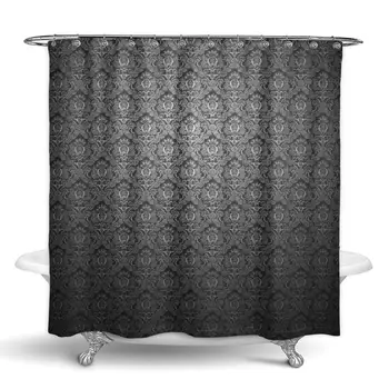 Bathroom Shower Modern Elegant Fabric Bath Curtains, 72"x70", Black Elegant Ornaments Texture 4
Bathroom Shower Modern Elegant Fabric Bath Curtains, 72"x70", Black Elegant Ornaments Texture 4
