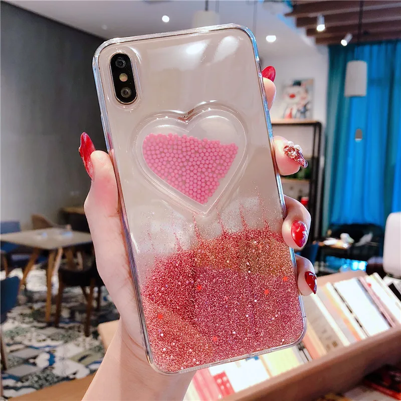 For iPhone XS Max XR X 8 7 6 6S Plus Cover Dynamic Hearts Fun Jelly Sequins Glitter Soft TPU Case
For iPhone XS Max XR X 8 7 6 6S Plus Cover Dynamic Hearts Fun Jelly Sequins Glitter Soft TPU Case