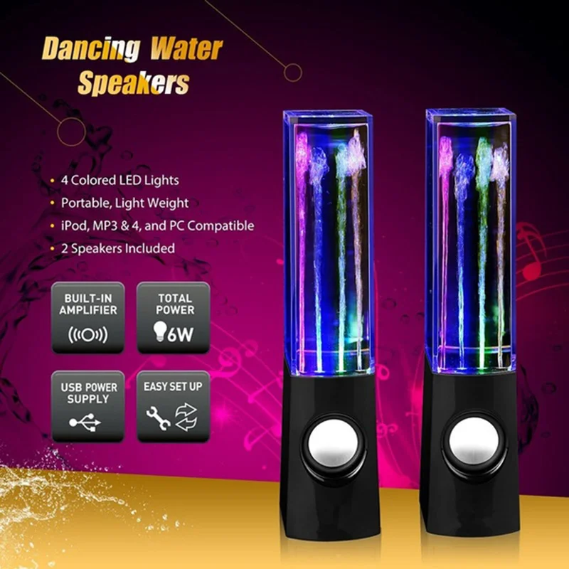 led dancing water speakers