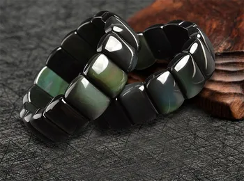 Open light natural obsidian bracelet male lady rainbow eye one-ring hand row fashion crystal obsidian hand string jewelry
Open light natural obsidian bracelet male lady rainbow eye one-ring hand row fashion crystal obsidian hand string jewelry