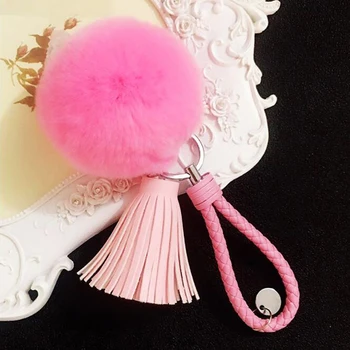 Trendy Multicolor Hair Ball Pompom Tassel Pendant Key Chains Keyring For Lady Women Handbag Pendant Car Key Ring Decoration 
Trendy Multicolor Hair Ball Pompom Tassel Pendant Key Chains Keyring For Lady Women Handbag Pendant Car Key Ring Decoration