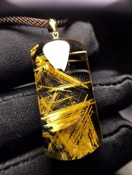 Certificate Natural Gold Rutilated Quartz Pendant Wealthy 32.2*15.9*8.8mm Rectangle Crystal Fashion Pendant Jewelry AAAAAA
Certificate Natural Gold Rutilated Quartz Pendant Wealthy 32.2*15.9*8.8mm Rectangle Crystal Fashion Pendant Jewelry AAAAAA