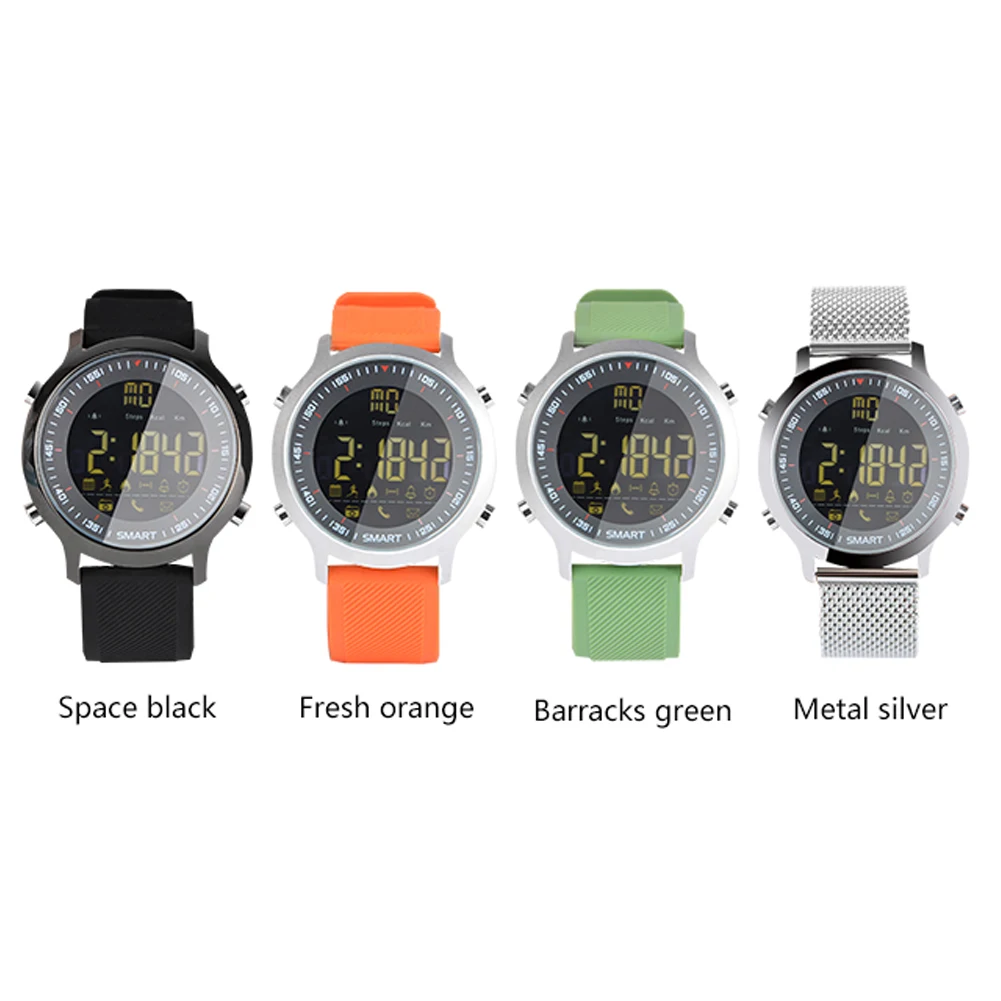 IP67 Waterproof EX18 Smart Watch Support Call and SMS alert Pedometer Sports Activities Tracker Wristwatch Smartwatch
IP67 Waterproof EX18 Smart Watch Support Call and SMS alert Pedometer Sports Activities Tracker Wristwatch Smartwatch