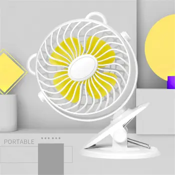 Mini Usb Rechargeable Air Cooling Fan Clip Desk Fan Dual Use Home Student Dormitory Bedside Portable Desktop Office Fan