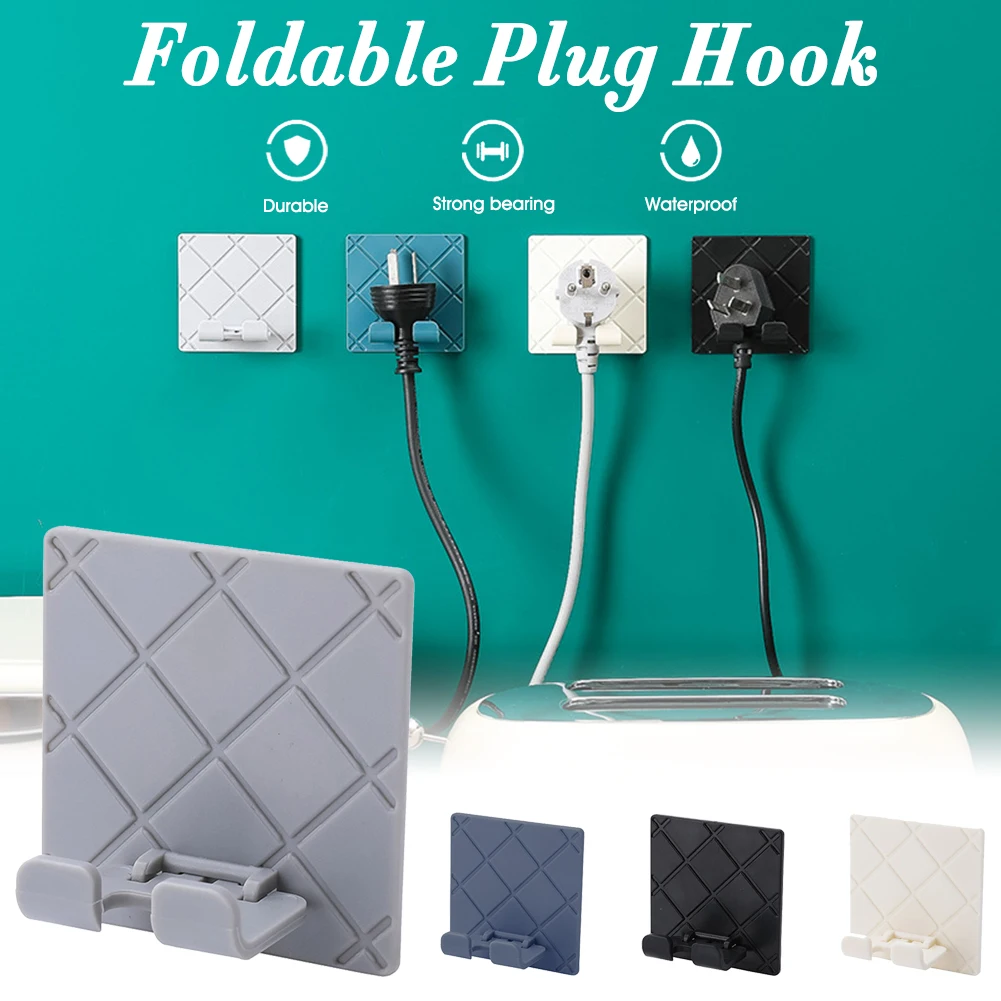 Foldable Wall Hook Adhesive Power Plug Socket Holder Plastic Wall Door Hanger For Room Kitchen Living Room Storage Organizer
Foldable Wall Hook Adhesive Power Plug Socket Holder Plastic Wall Door Hanger For Room Kitchen Living Room Storage Organizer