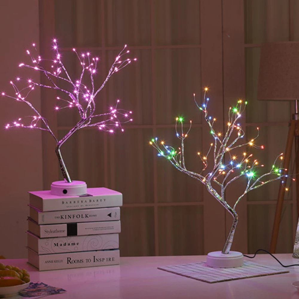 USB Powered Greeting Tree Light Touch Bedside Table Lamp Copper Wire String Lights 108 LED Lamp For Home Holiday Christmas Decor
USB Powered Greeting Tree Light Touch Bedside Table Lamp Copper Wire String Lights 108 LED Lamp For Home Holiday Christmas Decor
