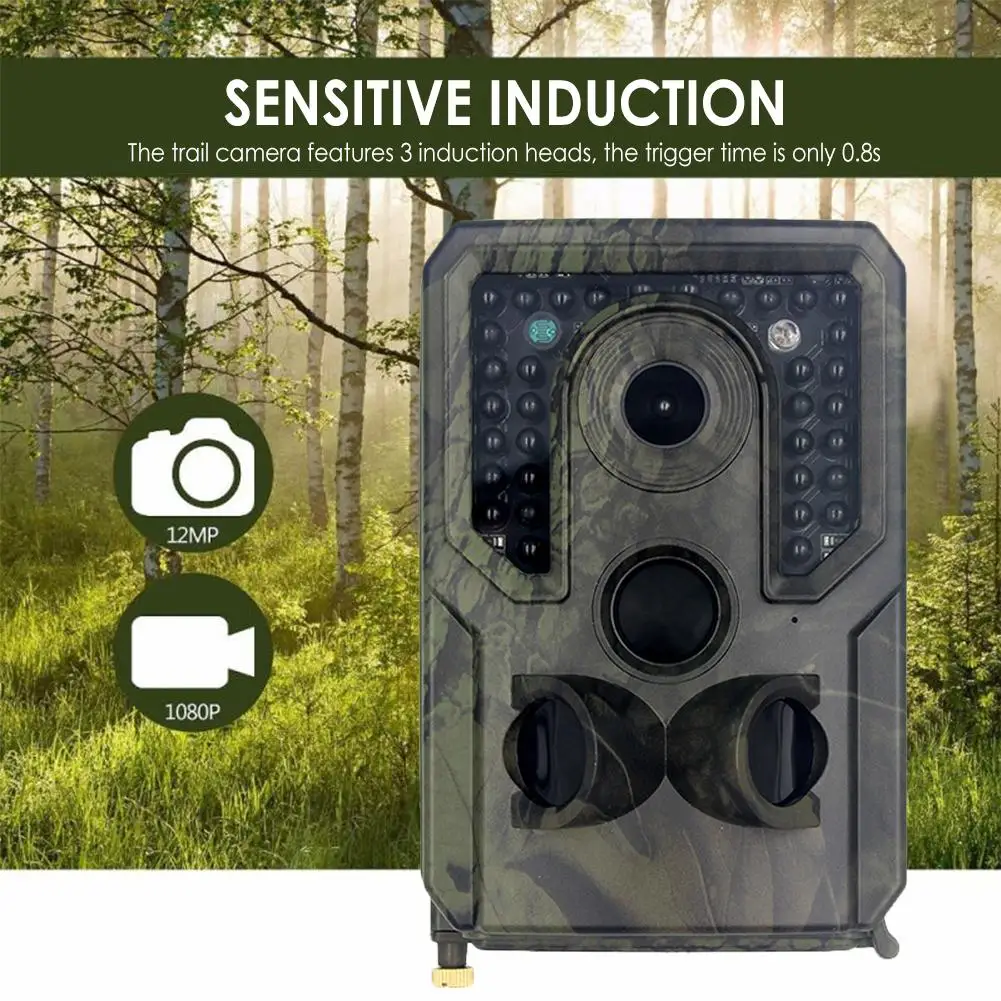 12MP 1080P HD Outdoor Trail Camera Scouting Camera IP56 Waterproof Scouting with 120 degrees Wide Angle Lens and Night Vision
12MP 1080P HD Outdoor Trail Camera Scouting Camera IP56 Waterproof Scouting with 120 degrees Wide Angle Lens and Night Vision