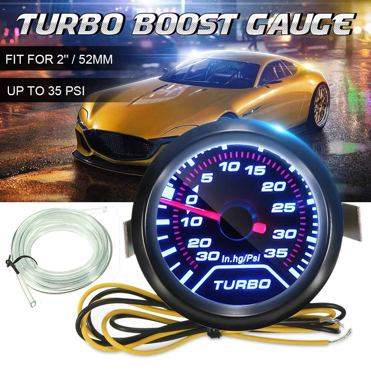 Universal 52mm 2 Car Digital LED Display Turbo Boost Pressure Gauges Meter In.HG PSI Smoke Dial Face
Universal 52mm 2 Car Digital LED Display Turbo Boost Pressure Gauges Meter In.HG PSI Smoke Dial Face