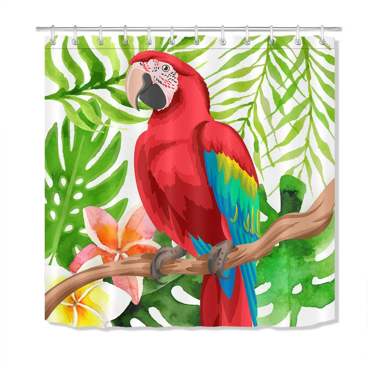 Watercolor Tropical Green Leaves Parrot Fabric Shower Curtain Liner Bathroom Set 3D High-Definition Printing Does Not Fade,12
Watercolor Tropical Green Leaves Parrot Fabric Shower Curtain Liner Bathroom Set 3D High-Definition Printing Does Not Fade,12