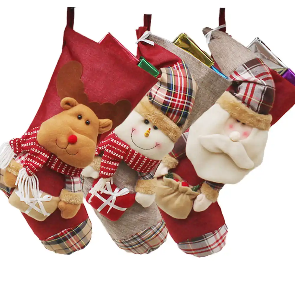 storage home supplies santa claus snowman elk christmas socks