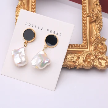 BaroqueOnly Baroque pearl drop earring irregular pearl Black round 925 sterling silver needle vingate elegant party goods ECJ
BaroqueOnly Baroque pearl drop earring irregular pearl Black round 925 sterling silver needle vingate elegant party goods ECJ