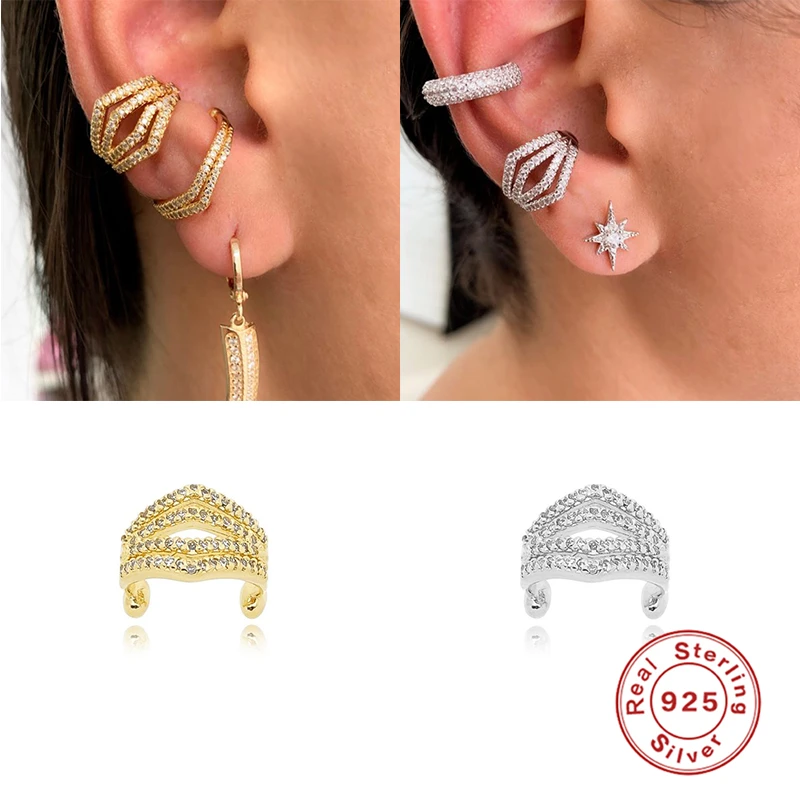 925 Sterling Silver Vintage Clip on Earrings Crystal Ear Nose Ring Ear Cuff Cuff Non Pierced Earrings Zircon Carrting Earing
925 Sterling Silver Vintage Clip on Earrings Crystal Ear Nose Ring Ear Cuff Cuff Non Pierced Earrings Zircon Carrting Earing