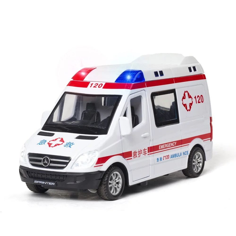 1/32 City Diecast New Ambulance 120 Emergency Toy Car Model Sound and light Slide Open Door Polices Car Educational Kids Toys
1/32 City Diecast New Ambulance 120 Emergency Toy Car Model Sound and light Slide Open Door Polices Car Educational Kids Toys