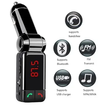 FM Transmitters Bluetooth Car Kit FM Transmitter Handsfree Aux Mp3 Player Modulator with LED Display Portable Dual USB Charger
FM Transmitters Bluetooth Car Kit FM Transmitter Handsfree Aux Mp3 Player Modulator with LED Display Portable Dual USB Charger