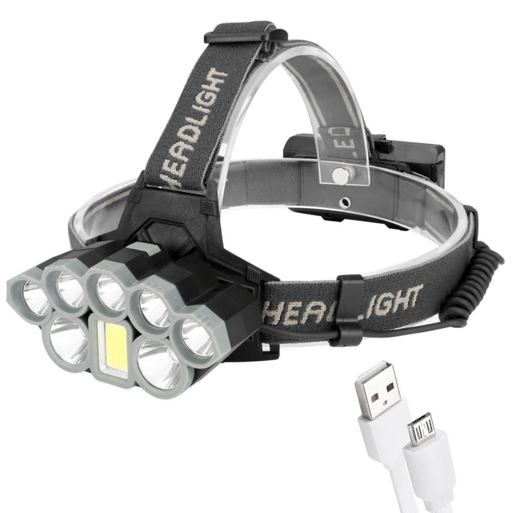Powerful COB T6 8LED Hunting Headlamp USB Rechargeable Head Torch Light 18650 Warning Strobe Light Camping Flashlight Lantern
Powerful COB T6 8LED Hunting Headlamp USB Rechargeable Head Torch Light 18650 Warning Strobe Light Camping Flashlight Lantern
