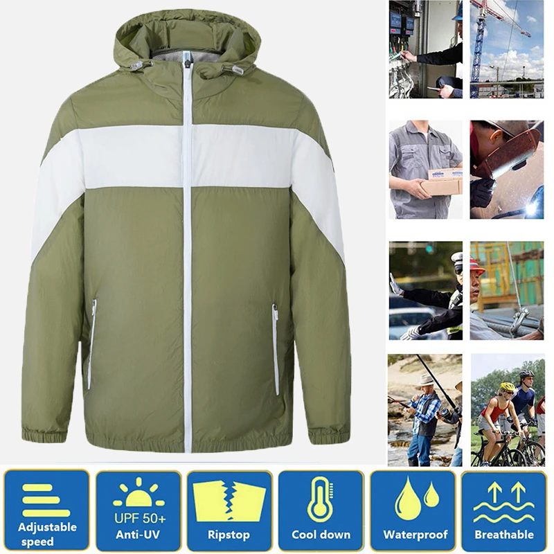 Summer High Temperature Work Outdoors Thin Hiking Jacke+USB Fan Fast Cooling Coat Fishing Cycling T Anti-UV Vest Men/Women Top
Summer High Temperature Work Outdoors Thin Hiking Jacke+USB Fan Fast Cooling Coat Fishing Cycling T Anti-UV Vest Men/Women Top