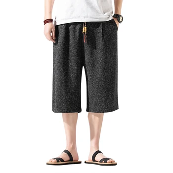 2020 Men's Casual Summer Linen Pants Men Elastic Drawstring Straight Calf-Length Pants Male Beach Shorts LatticeTrousers M-5XL
2020 Men's Casual Summer Linen Pants Men Elastic Drawstring Straight Calf-Length Pants Male Beach Shorts LatticeTrousers M-5XL