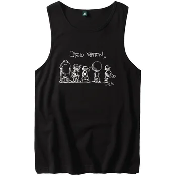 Men Tank Tops Cartoon Print Cotton Sleeveless Shirts Fitness Singlet Bodybuilding Workout Gym Black Vest
Men Tank Tops Cartoon Print Cotton Sleeveless Shirts Fitness Singlet Bodybuilding Workout Gym Black Vest