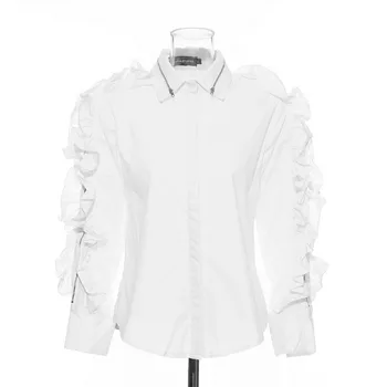 WOMENGAGA Overweight Lace Neckline Sleeve Blouse Metal Zipper Decorative Full Sleeves Shirt
WOMENGAGA Overweight Lace Neckline Sleeve Blouse Metal Zipper Decorative Full Sleeves Shirt