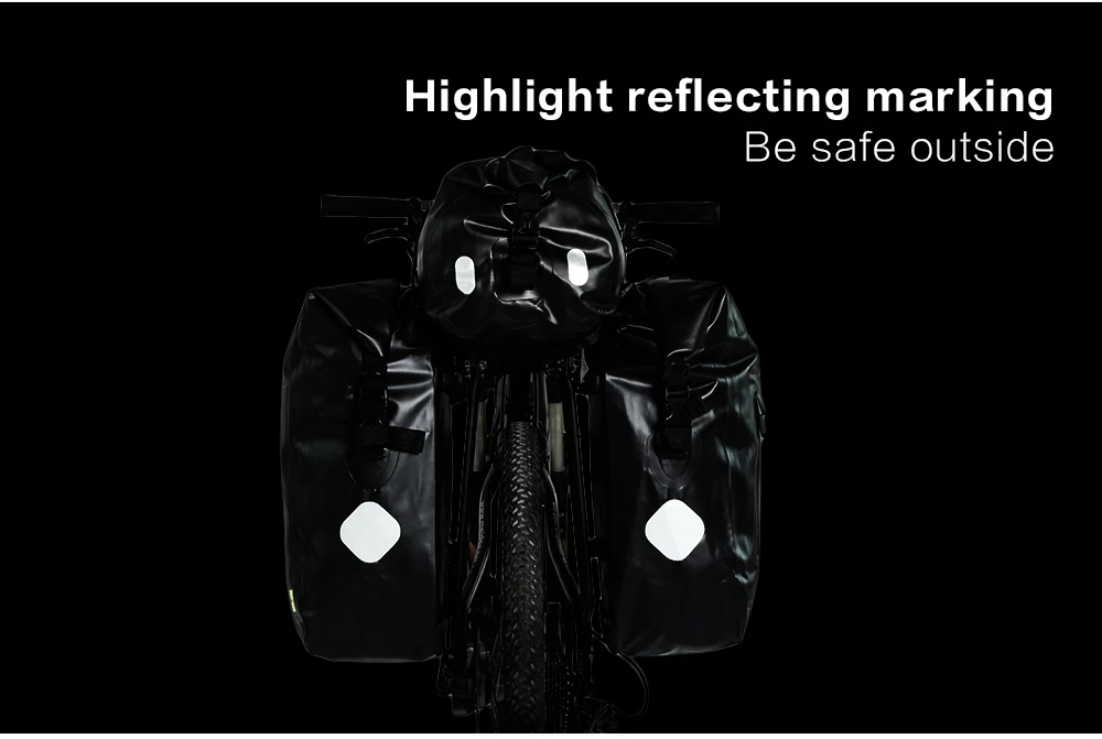 Rhinowalk Bicycle Luggage Bags 20L Full Waterproof for Road Bike Rear Rack Trunk Cycling Saddle Storage Pannier Multi Travel Bag (14)