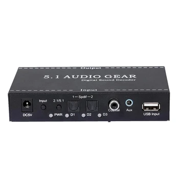 

NK-A6L 5.1 o Gear Digital Sound Decoder o Converter 3.5Mm o Output Support for Dolby Digital AC-3 DTS EU Plug