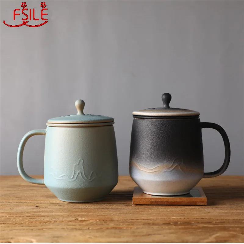 410ml FSILE Ceramic Office Cup Ins Nordic Style Fashion Simple Mug with Filter Tea Cup Coffee Tea Cup
410ml FSILE Ceramic Office Cup Ins Nordic Style Fashion Simple Mug with Filter Tea Cup Coffee Tea Cup