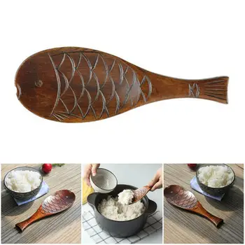 Creative Rice Spoons Fish Shape Non-stick Rice Paddle Wooden Spoon Japanese Hand-Carved Kitchen Flatware Spoons Tableware Crafts
Creative Rice Spoons Fish Shape Non-stick Rice Paddle Wooden Spoon Japanese Hand-Carved Kitchen Flatware Spoons Tableware Crafts