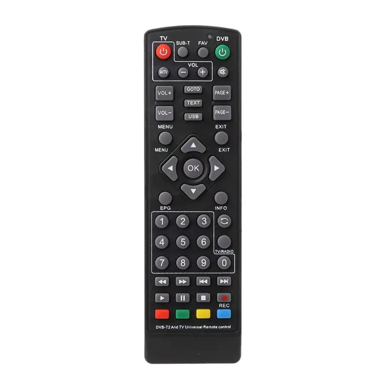 Black Universal Wireless Remote Control Controller Replacement for DVB-T2 Smart Television STB HDTV Smart Set Top TV Box
Black Universal Wireless Remote Control Controller Replacement for DVB-T2 Smart Television STB HDTV Smart Set Top TV Box