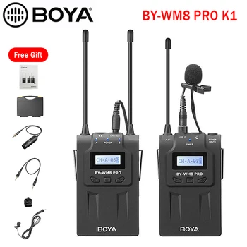BOYA BY WM8 Pro K1 UHF Dual Channel Lavalier Wireless Microphone System Camera Wireless Microphone Professional For Canon Nikon
BOYA BY WM8 Pro K1 UHF Dual Channel Lavalier Wireless Microphone System Camera Wireless Microphone Professional For Canon Nikon