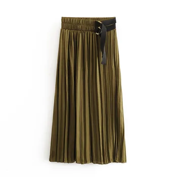 2020 spring women's new retro high waist wrinkle effect elastic waist midi skirt silk satin texture gold hem split skirt
2020 spring women's new retro high waist wrinkle effect elastic waist midi skirt silk satin texture gold hem split skirt