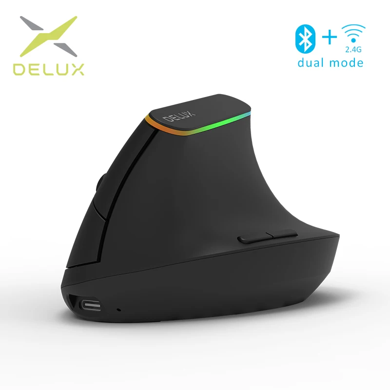 Delux M618DB Ergonomic Vertical Mouse Wireless 2.4GHz + BT 4.0 Rechargeable Battery 2400DPI Vertical Mice For PC Laptop
Delux M618DB Ergonomic Vertical Mouse Wireless 2.4GHz + BT 4.0 Rechargeable Battery 2400DPI Vertical Mice For PC Laptop