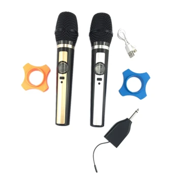 Wireless Microphone UHF Dynamic Handheld Karaoke Mic Set Machine Speaker with Rechargeable Receiver 1/4 Inch Output for Stage Pa
Wireless Microphone UHF Dynamic Handheld Karaoke Mic Set Machine Speaker with Rechargeable Receiver 1/4 Inch Output for Stage Pa