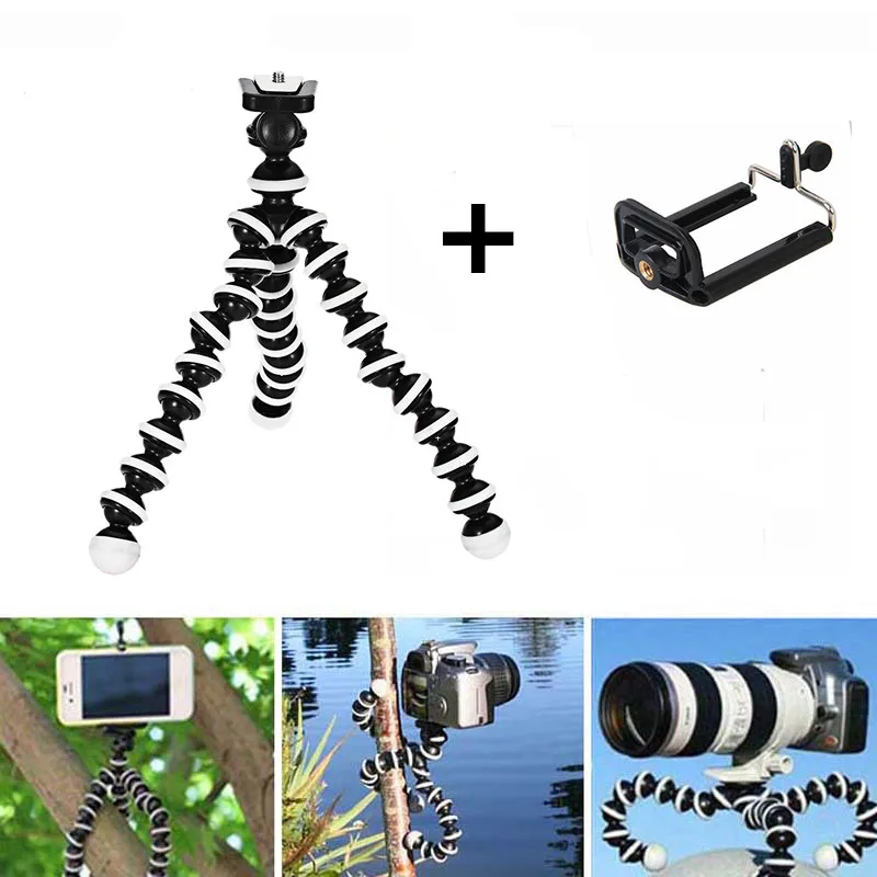 Гибкий мини штатив Octopus с держателем для смартфона и камеры GOPRO DJI YI Для xiaomi iphone huawei