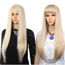 Synthetic Long Straight Wigs For Black Women 26Inch Blonde Black Wig with Bangs Cosplay Party Daily Use
Synthetic Long Straight Wigs For Black Women 26Inch Blonde Black Wig with Bangs Cosplay Party Daily Use