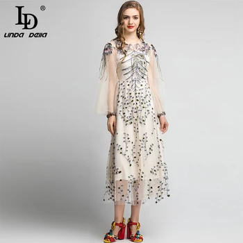 LD LINDA DELLA 2020 Spring Fashion Runway Elegant Party Dress Women's Long Sleeve Vintage Mesh Flower Floral Embroidery Dress
LD LINDA DELLA 2020 Spring Fashion Runway Elegant Party Dress Women's Long Sleeve Vintage Mesh Flower Floral Embroidery Dress