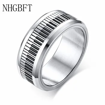 NHGBFT 8mm wide Rotatable Spinner Ring For Mens Music Piano Key board Stainless Steel Ring Dropshipping 
NHGBFT 8mm wide Rotatable Spinner Ring For Mens Music Piano Key board Stainless Steel Ring Dropshipping