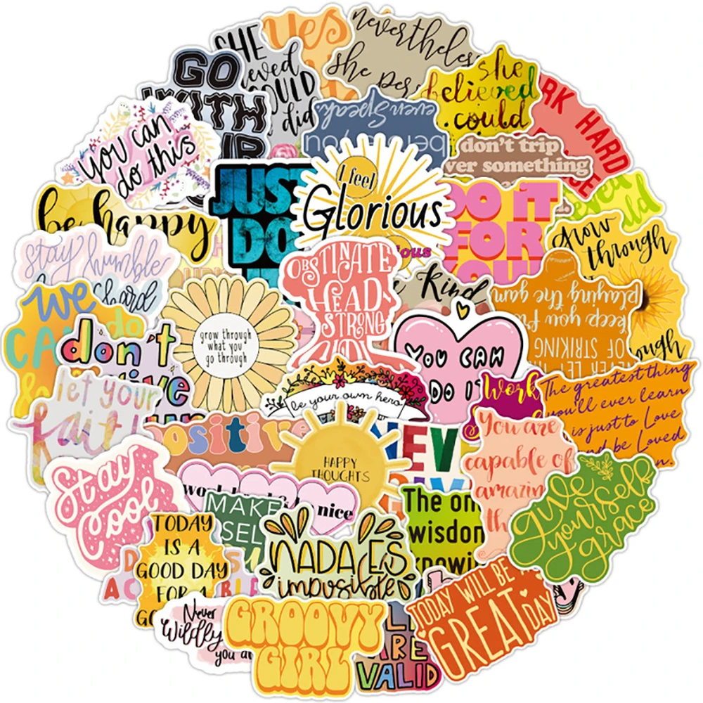 50PCS Colorful lnspirational Saying Stickers DIY Fridge Guitar Laptop Motorcycle Travel Luggage Classic Toy Graffiti Sticker
50PCS Colorful lnspirational Saying Stickers DIY Fridge Guitar Laptop Motorcycle Travel Luggage Classic Toy Graffiti Sticker